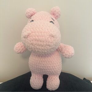 Pink Crochet Plush Soft Baby Hippo
Toy Stuffed Animal Toy
Hippopotamus Handmade